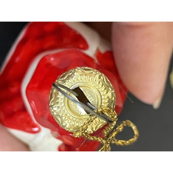 Vintage Set of 2 Blown Glass Ornaments House Cottage Hand Painted - West Germany - Picture 7 of 9